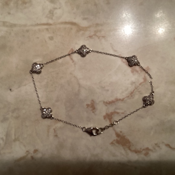 Effy diamond and Sterling Silver Clover motif bracelet - 7.5 inches - flaw - Picture 12 of 14